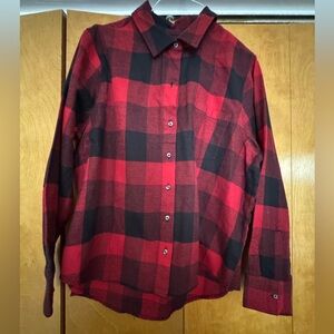 CLEARANCE Red and Black Plaid Women’s Shirt